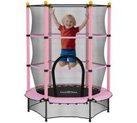 HOMCOM 4.6FT/75 Kids Trampoline with Safety Enclosure, for Ages 3-10 Years in Pink HOMCOM Pink