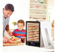 HOMCOM 550W 11 Tier Food Dehydrator for Fruit Meat Vegetable Jerky - 26W x 39D x 38H cm - White