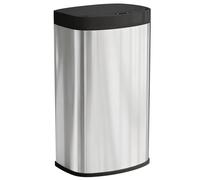 HOMCOM 55L Sensor Bin with Soft-Close Lid, Automatic Touchless Motion Sensor Kitchen Bin with Fingerprint Resistant Stainless Steel for Hygienic Gyms, Home Office Use, Silver Tone