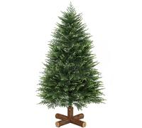 HOMCOM 5ft Artificial Christmas Tree, Auto Open, Fir Wood Base, Green | Size: 150 cm HOMCOM Green 150 cm