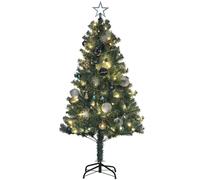 HOMCOM 5ft Artificial Christmas Tree With LED Lights And Blue Decorations | TJ Hughes