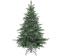 HOMCOM 5ft Artificial Christmas Tree with Realistic Tips, Wide Shape, Green | Hinged Xmas Tree, Foldable Metal Stand, Home Decoration, Flame-Retardant, Easy Assembly