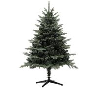 HOMCOM 5ft Artificial Spurce Christmas Tree 1121 Branch Tips Hinged Green | Foldable Steel Base, Realistic Xmas Tree, for Home Office