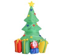 Bon Noel Inflatable 5ft Christmas Tree w/ LED Lights, Green