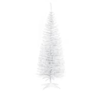 HOMCOM 5FT Pencil Slim Artificial Christmas Tree with Study Stand Tips White