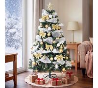 Homcom 5Ft Pre-Lit Christmas Tree With 150 Led Lights, 8 Modes, 450 Tips