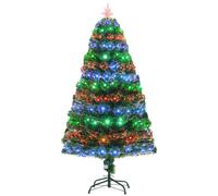 Bon Noel 5ft Green Pre-Lit Artificial Fibre Optic Christmas Tree, Green