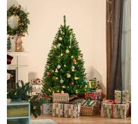 HOMCOM 4FT Prelit Artificial Christmas Tree w/ Warm White Light Xmas Decoration - 5ft