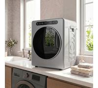 HOMCOM 5kg Portable Vented Tumble Dryer Machine with Timer, Silver Tone