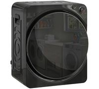 HOMCOM 5kg Vented Tumble Dryer, 1000W Compact Tumble Dryer with 5 Drying Modes, Stainless Steel Tub, Freestanding Stackable Clothes Drying Machine, Black