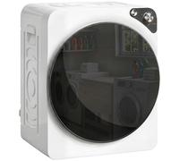 HOMCOM 5kg Vented Tumble Dryer, 1000W Compact Tumble Dryer with 5 Drying Modes, Stainless Steel Tub, Freestanding Stackable Clothes Drying Machine, White