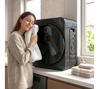 HOMCOM 5Kg Vented Tumble Dryer, Compact Dryer With 5 Drying Modes, Black, Black