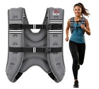 HOMCOM 5KG Weighted Vest, Running Weight Vest with Adjustable Straps, Convenient Pocket and Reflective Strips, for Men and Women Cardio Exercise Strength Training Workout