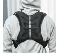 Homcom 5Kg Weighted Vest With Adjustable Straps, Pocket, Reflective Strips In Black Black