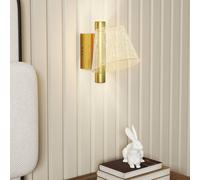 HOMCOM Led Wall Lamp 2 Pack, 5W Modern Indoor Starry Wall Light, Colour Temperature Adjustable 3000K/4000K/6500K, for Bedroom, Living Room, Hallway, Stairs, Gold Tone