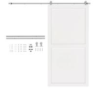 HOMCOM 6.6FT/200cm Sliding Barn Door Hardware Track Kit 80kg Silver Tone