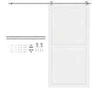 Homcom Sliding Door Hardware Kit Smooth Quiet 200Cm Sliver Tone In Silver Silver