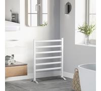 HOMCOM 6 Bar Electric Towel Warmer Aluminum Wall Mounted & Free Standing Silver