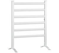 HOMCOM 6 Bar Electric Towel Warmer Aluminum Wall Mounted & Free Standing Silver | TJ Hughes