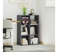 HOMCOM 6-Cube Bookshelf, Freestanding 3-Tier Bookcase for Home Office in Grey HOMCOM Grey