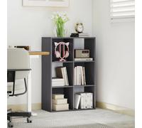 Homcom 6-Cube Bookshelf, Display Shelving Unit For Home Office In Grey Grey One Size