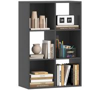 Homcom 6-Cube Bookshelf, Display Shelving Unit For Home Office, Black