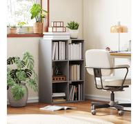 HOMCOM 6-Cube Bookshelf, Display Shelving Unit for Home Office, Light Grey HOMCOM Light Grey