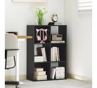 (Black) HOMCOM 6-Cube Bookshelf, Display Shelving Unit for Home Office
