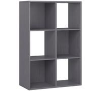 HOMCOM 6-Cube Bookshelf - Grey