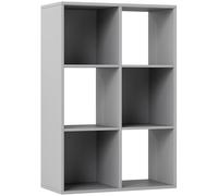 HOMCOM 6-Cube Bookshelf - Light Grey