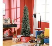 Homcom 6 Foot Artificial Pencil Christmas Tree With Branches, Green