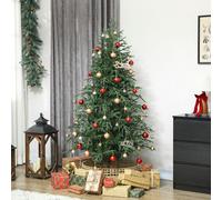 HOMCOM 6 ft Christmas Tree, Full Spruce Xmas Tree, Easy Assembly - Green - 6ft