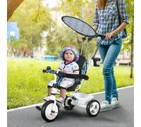 HOMCOM 6 in 1 Tricycle for Kids with 5-point Harness Straps Blue, none