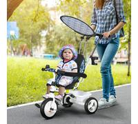 HOMCOM 6 in 1 Kids Tricycle w/ Removable Handle for 1.5+ year in Blue HOMCOM Blue