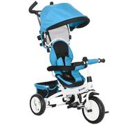 HOMCOM 6 In 1 Kids Trike - Stroller With Parent Handle - Blue | TJ Hughes