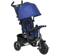 HOMCOM 6 in 1 Kids Trike, Stroller with Parent Handle in Blue HOMCOM Blue