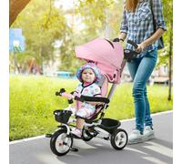 HOMCOM 6 In 1 Trike For Toddler 1-5 Years - Pink, Pink