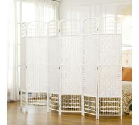 HOMCOM 6 Panel Folding Room Divider, Freestanding Privacy Screen, White