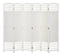 HOMCOM 6 Panel Folding Room Divider Privacy Screen 240 x 170cm White