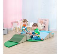 HOMCOM 6 Piece Soft Play Equipment for Kids Climb and Crawl, Multicoloured