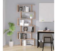 HOMCOM Storage Shelf Modern S-Shape Design Stand Unit Storage Display for Home in Light Brown HOMCOM Light Brown