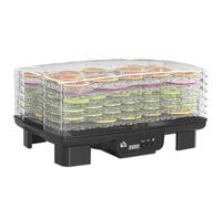 HOMCOM 6 Tray Food Dehydrator, 550W Food Dryer Machine with Adjustable Temperature, 48H Timer, for Drying Fruit, Vegetable and Pet Treat, Black