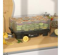 Homcom 6 Tray Food Dehydrator, Food Dryer Machine For Fruit Meat Vegetable, Black