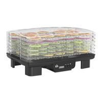 Homcom 6 Tray Food Dehydrator, Food Dryer Machine For Fruit Meat Vegetable In Black Black