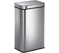 HOMCOM 60 L Sensor Can, Sensor Bin with Soft-Close Lid, Fingerprint-Proof Stainless Steel, Silver Tone