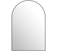 HOMCOM 60 x 90cm Arched Mirror, Home Mirror with High-definition Glass for Hallway & Bedroom Decor, Black Aosom UK