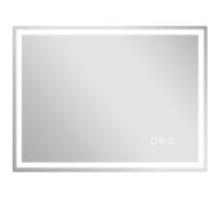 HOMCOM 600 x 800 mm Bluetooth LED Bathroom Mirror Illuminated Backlit | Vanity Mirror, 3 Colours Dimmable, Clock, Anti-Fog, Memory Function, Touch Sensor, IP44