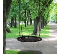 Homcom 60Cm Kids Hanging Tree Swing Nest Seat Metal Frame Backyard Playground