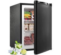 HOMCOM 60L Tabletop Mini Freezer with Removable Wire Shelves, Black | Countertop Small Freezer with Reversible Door, Adjustable Temperature for Bedroom Home Office