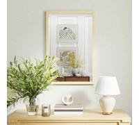Homcom 60X40Cm Wall Bathroom Mirror For Home Decor, Vanity Mirror, Natural